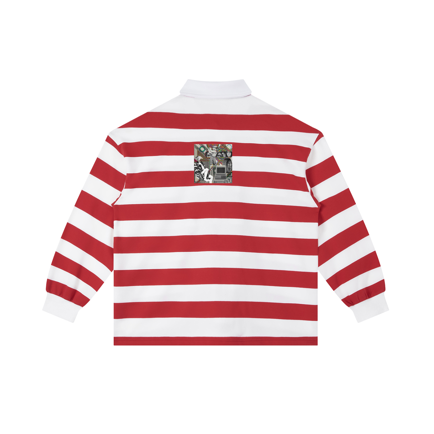 Color Block Stripe Polo Shirt